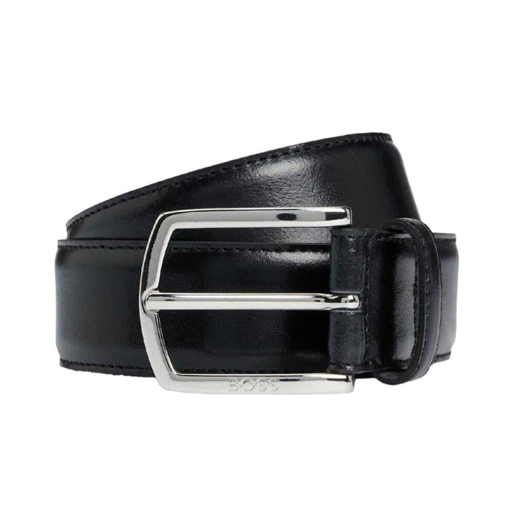 Boss Mens Leather Belt / Black